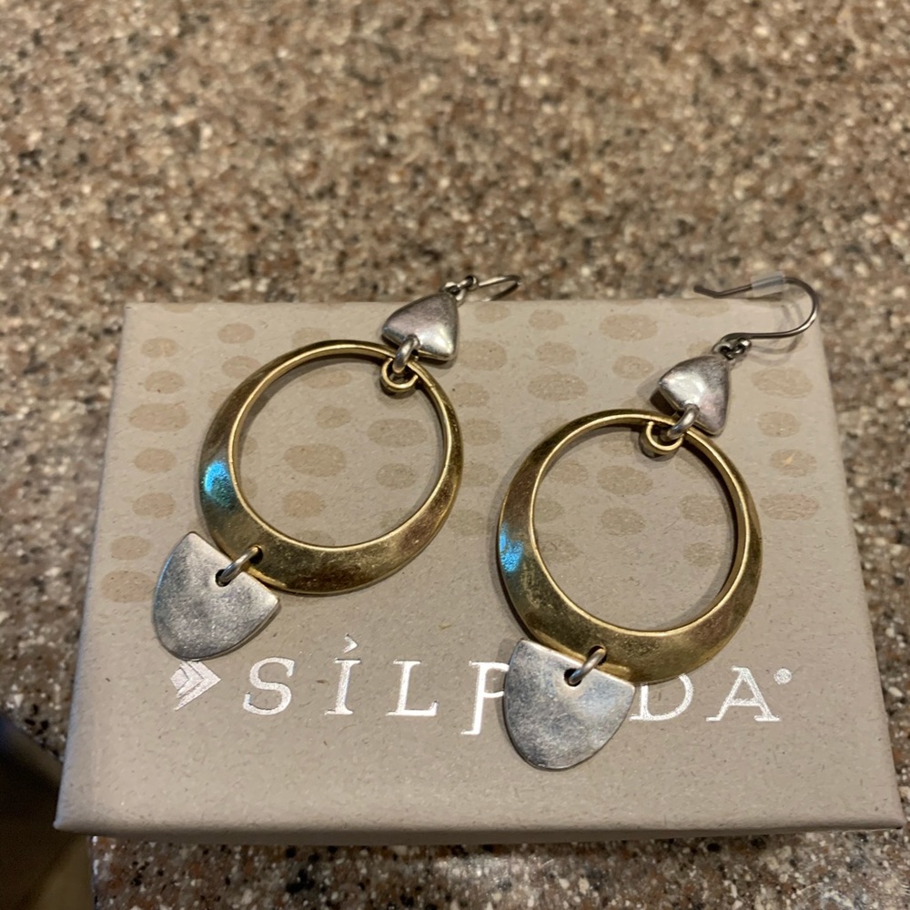 Silpada Two Tone Earrings